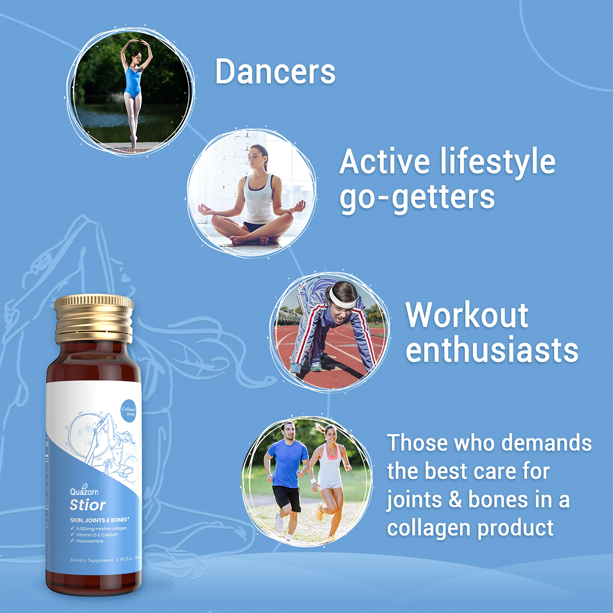 Heivy Stior Liquid Collagen Drink for Joint & Bone Strength