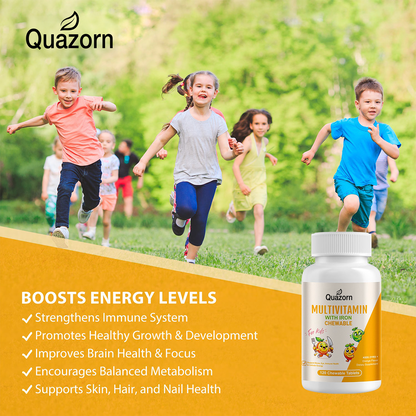 Heivy Multivitamin with Iron - CHEWABLE TABLETS FOR GROWTH & VITALITY(For kids)